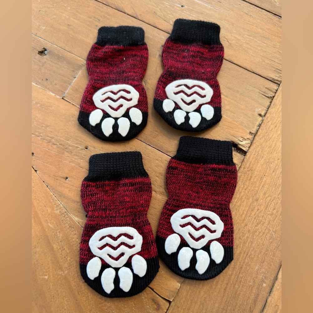 4 Pcs Anti-Slip Dog Socks